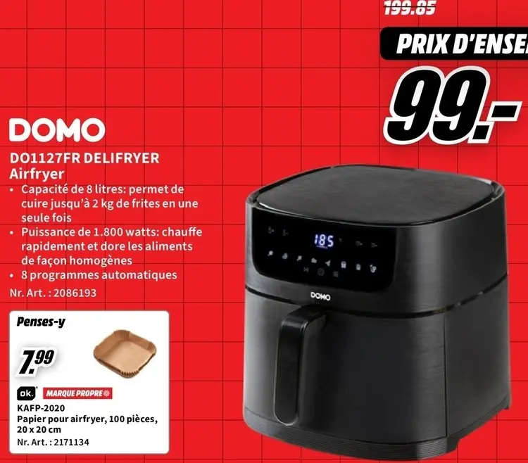Offre: DELIFRYER Airfryer