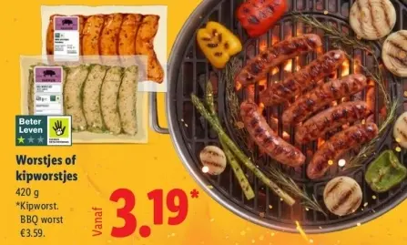 Aanbieding: Worstjes of kipworstjes