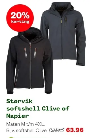 Aanbieding: softshell Clive of Napier