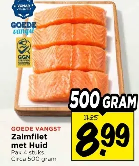 Aanbieding: Zalmfilet met Huid