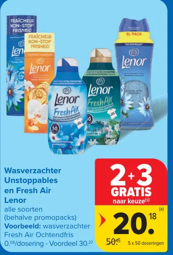 Promotie: Wasverzachter Unstoppables en Fresh Air