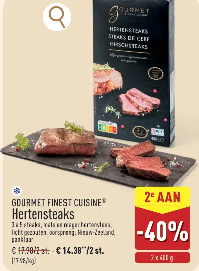 Promotie: Hertensteaks