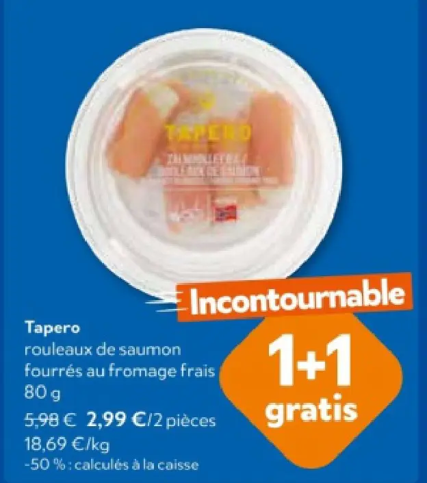 Offre: Rouleaux de saumon fourrés au fromage frais