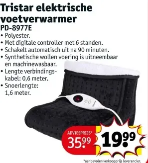 Promotie: Elektrische voetverwarmer