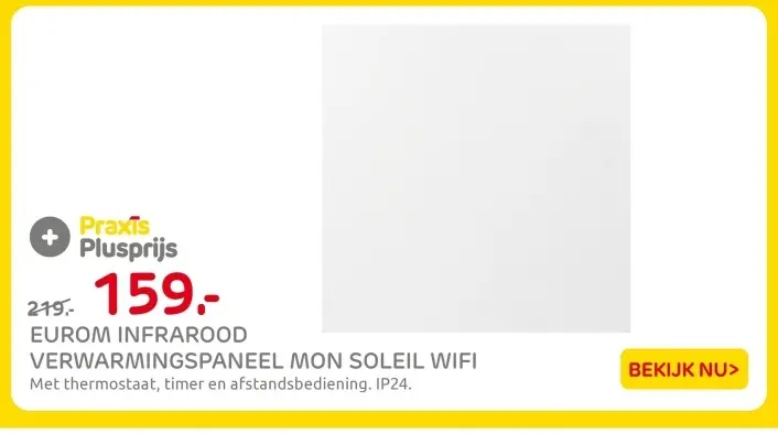 Aanbieding: Infrarood verwarmingspaneel mon soleil wifi