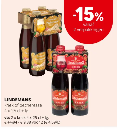 Promotie: Lindemans kriek of pecheresse
