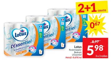 Aanbieding: Lotus Keukenpapier Bedrukt L'Essentiel