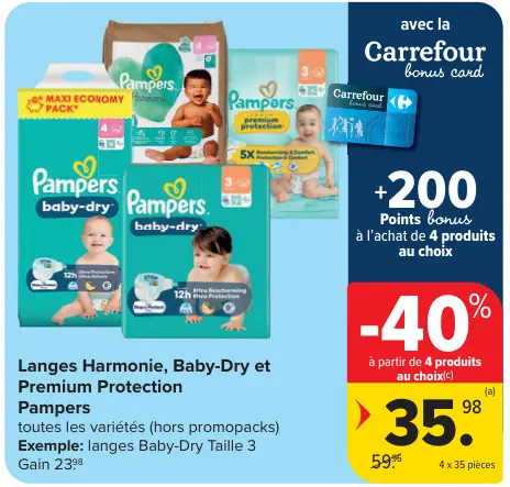 Offre: Langes Harmonie, Baby-Dry et Premium Protection