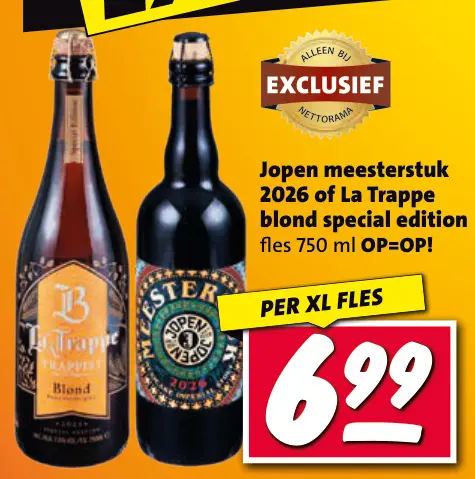 Aanbieding: Jopen meesterstuk 2026 of La Trappe blond special edition
