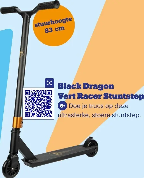 Aanbieding: Black Dragon Vert Racer Stuntstep