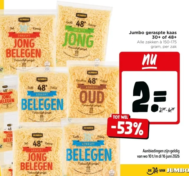 Aanbieding: Geraspte kaas