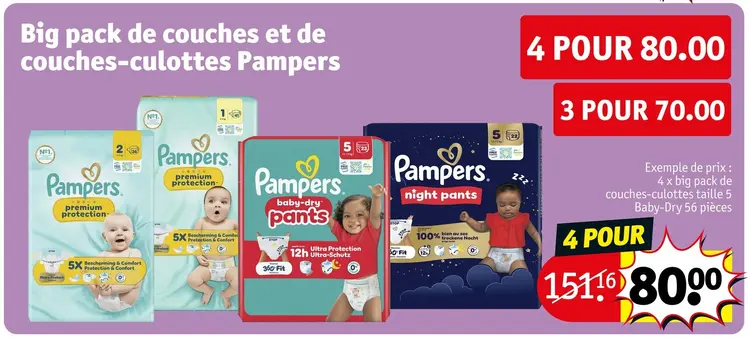 Offre: Big pack de couches et de couches-culottes