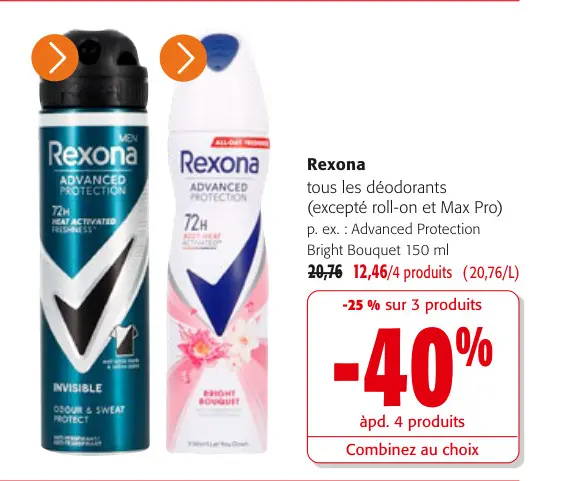 Offre: Tous les déodorants