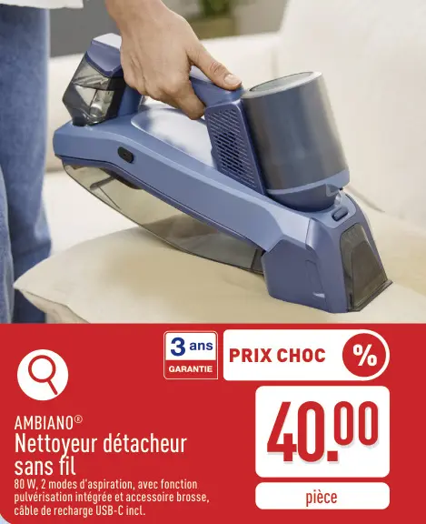 Offre: Nettoyeur détacheur sans fil