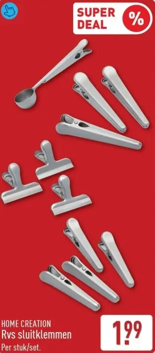 Aanbieding: RVS sluitklemmen