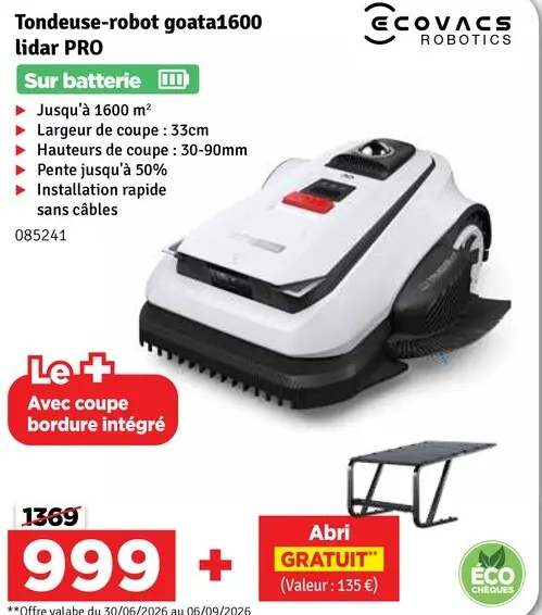 Offre: Tondeuse-robot goata1600 lidar PRO