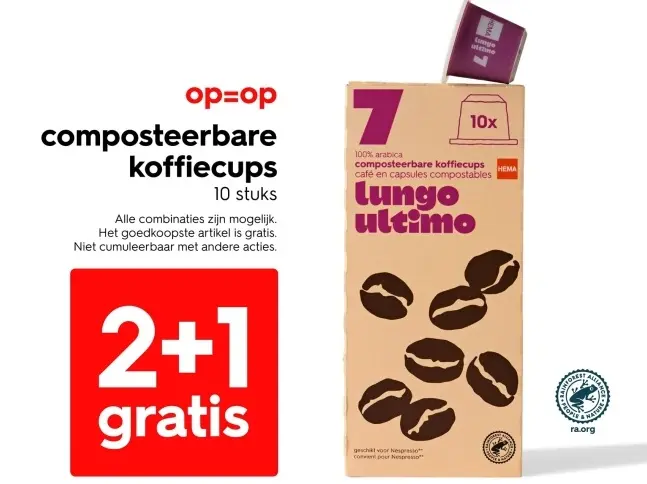 Promotie: composteerbare koffiecups