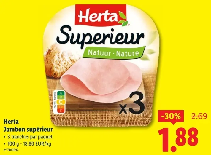 Offre: Jambon supérieur