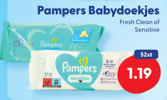 Aanbieding: Babydoekjes Fresh Clean of Sensitive