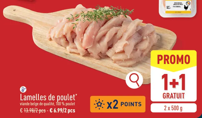 Offre: Lamelles de poulet