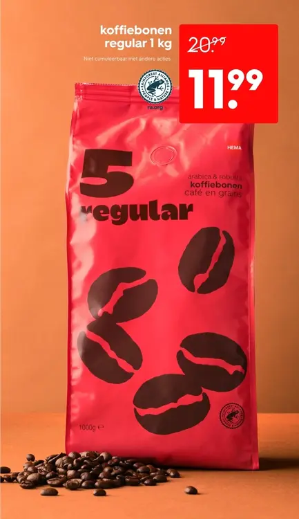 Promotie: koffiebonen regular