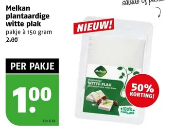Aanbieding: Melkan plantaardige witte plak