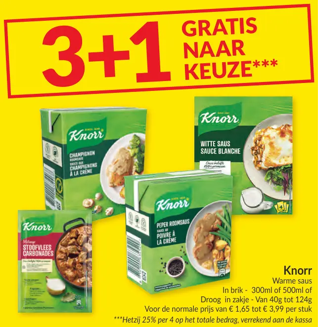 Promotie: Warme saus