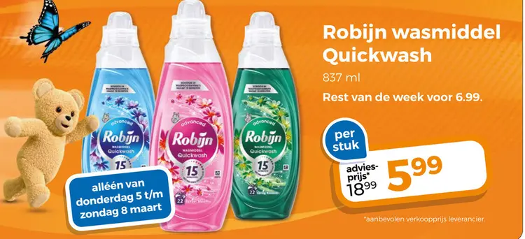 Aanbieding: Robijn wasmiddel Quickwash