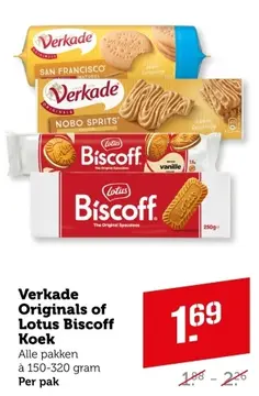 Aanbieding: Verkade Originals of Lotus Biscoff Koek