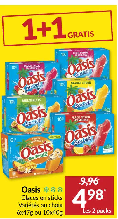 Offre: Glaces en sticks