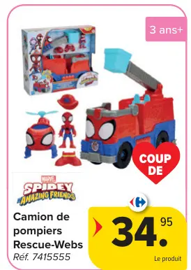 Offre: Camion de pompiers Rescue-Webs Spidey and His Amazing Friends