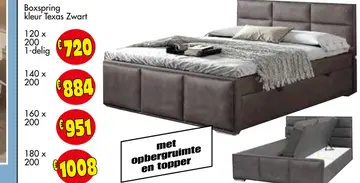 Aanbieding: Boxspring kleur Texas Zwart