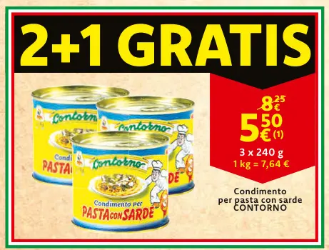 Offre: Condimento per pasta con sarde