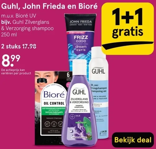 Aanbieding: Guhl, John Frieda en Bioré