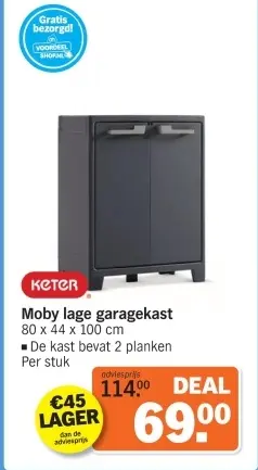 Aanbieding: Moby lage garagekast