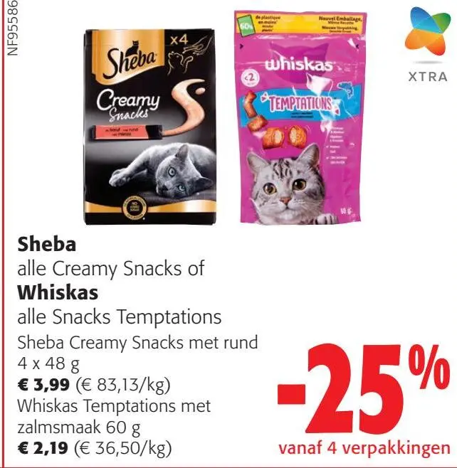 Aanbieding: Creamy Snacks of Whiskas Snacks Temptations