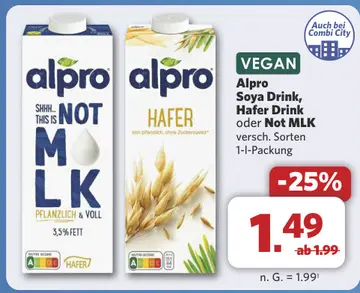 Aanbieding: Alpro Soya Drink, Hafer Drink oder Not MLK