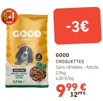 Offre: GOOD CROQUETTES Sans céréales - Adulte