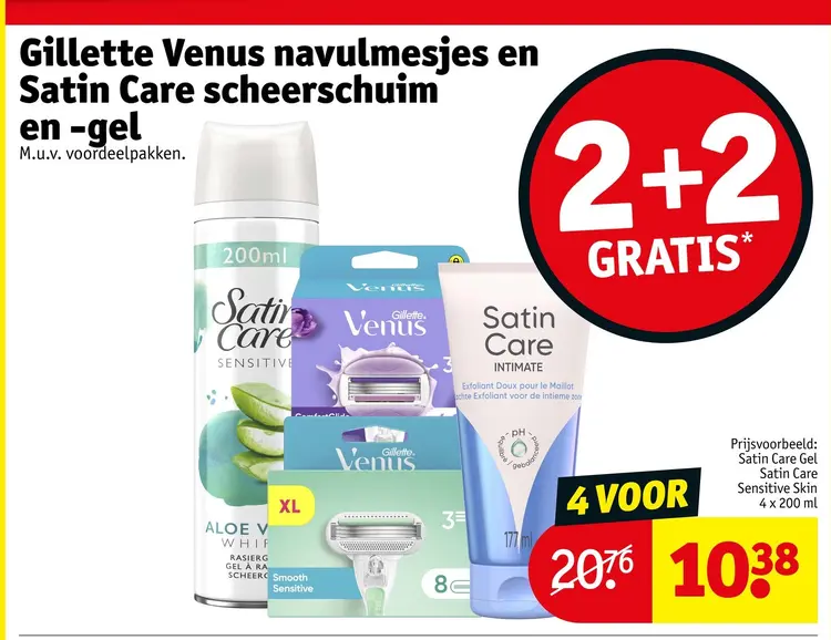 Aanbieding: Gillette Venus navulmesjes en Satin Care scheerschuim en -gel