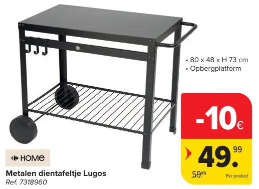 Promotie: Metalen dientafeltje Lugos