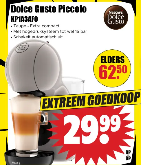 Aanbieding: Dolce Gusto Piccolo Kp1a3afo