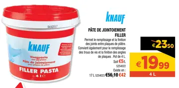 Aanbieding: Pâte de jointoiement filler
