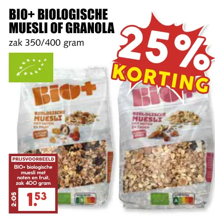 Aanbieding: Biologische muesli of granola