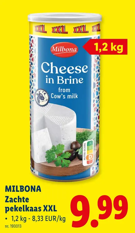 Promotie: Zachte pekelkaas XXL