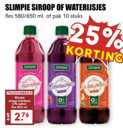 Aanbieding: Slimpie siroop of waterijsjes