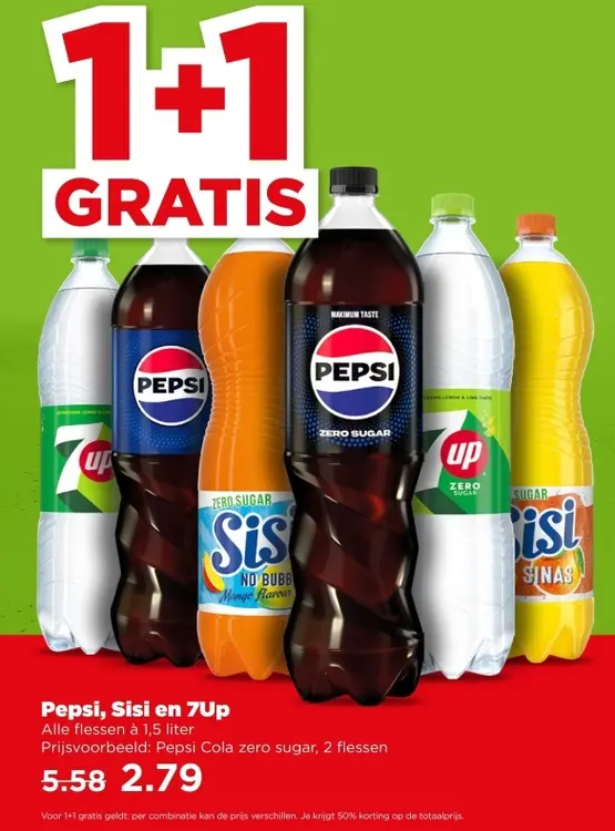 Aanbieding: Pepsi, Sisi en 7Up