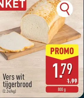 Promotie: Vers wit tijgerbrood