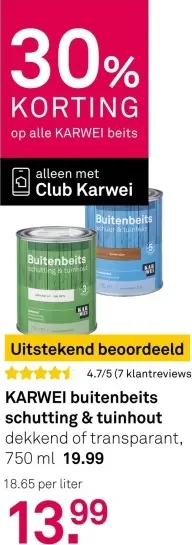 Aanbieding: Alle Karwei beits
