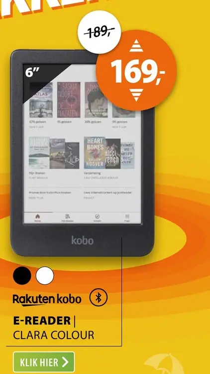 Aanbieding: Kobo Clara Colour Zwart