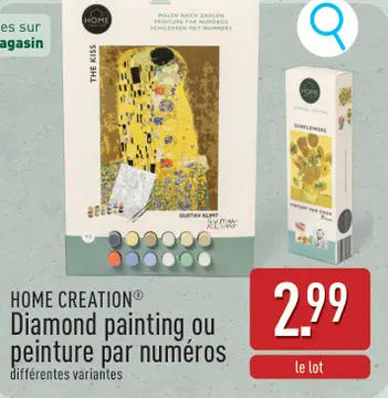 Offre: HOME CREATION® Diamond painting ou peinture p